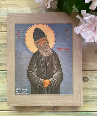 Χειροποίητη εκτύπωση σε καμβά-τελάρο " ΑΓΙΟΣ ΠΑΪ́ΣΙΟΣ "