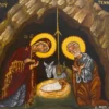 Hand-painted canvas on a frame using acrylic paints. " The Birth OF JESUS CHRIST ”
