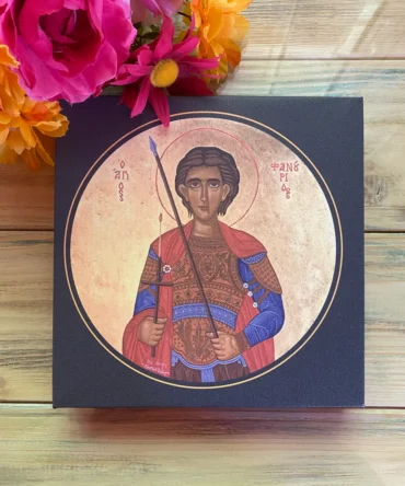 Χειροποίητη εκτύπωση σε καμβά-τελάρο " ΑΓΙΟΣ ΦΑΝΟΥΡΙΟΣ