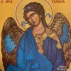 Hand-painted canvas on a frame using acrylic paints. " ARCHANGEL GABRIEL "